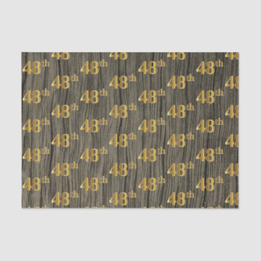 Faux Wood, Faux Gold 48e (achtenveertigste) Evenem Tissuepapier (Voorkant)