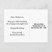 Faux Wood, Faux Gold 60th Birthday + Eigen naam Briefkaart (Achterkant)