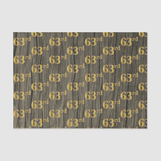 Faux Wood, Faux Gold 63 e (63-de) gebeurtenis Tissuepapier (Voorkant)
