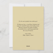 Faux Wood Gouden Glitter Sneeuwvlokken Foto Kerstm Feestdagenkaart (Achterkant)