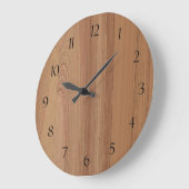 Faux Wood Grain Print Wall klok (Hoek)