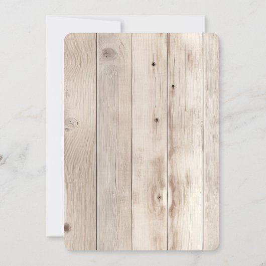 Faux Wood Horse Verjaardag Kaart (Achterkant)