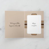 Faux wood rustic 18th brown foto jarig kaart (Binnen)