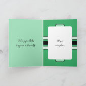 Faux wood rustic 30th green photojarig kaart (Binnen)