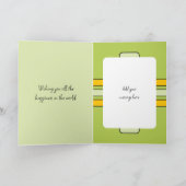 Faux wood rustic 40th yellow photojarig kaart (Binnen)