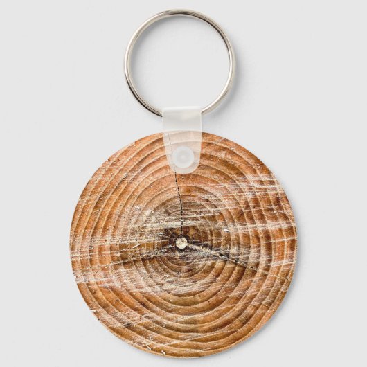 Faux Wood Slice-Sleutelhanger Sleutelhanger (Voorkant)