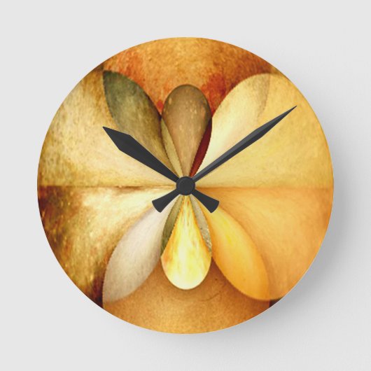 Faux Wood Study01 Wandklok rond SM (Voorkant)