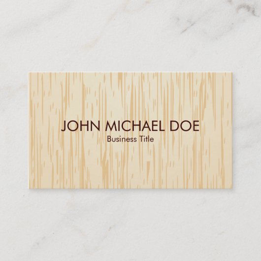 Faux Wood Texture Woodworking Professional Artisan Visitekaartje (Voorkant)