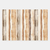 Faux Wood Western Cowboy Cowgirl Horse Verjaardag Inpakpapier Vel (Voorkant 3)