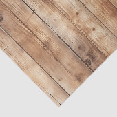 Faux Wood Western Cowboy Cowgirl Verjaardag Tissuepapier (Detail)