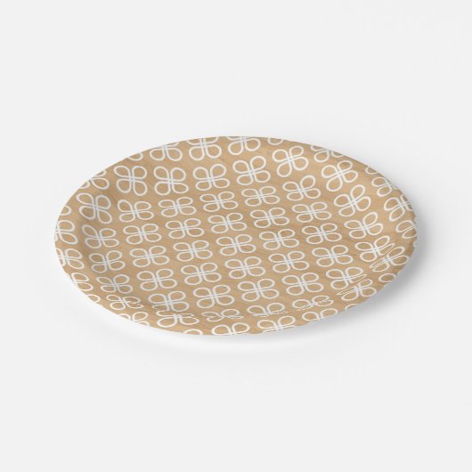 Faux Wood | Wit Patroon Papier Bord (Gekanteld)