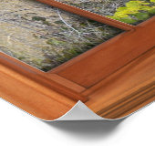 Faux Wooden Bay-vensterverlichting - Snel landscha Poster (Hoek)