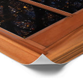 Faux Wooden Bay Window Illusion - Autumn Trees Poster (Hoek)