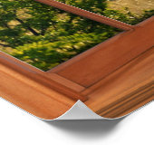 Faux Wooden Bay Window Illusion - Golden Grass Poster (Hoek)