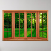 Faux Wooden Bay Window Illusion - Green Park Poster (Voorkant)