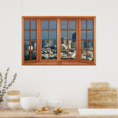 Faux Wooden Bay Window Illusion - San Francisco Poster (Keuken)