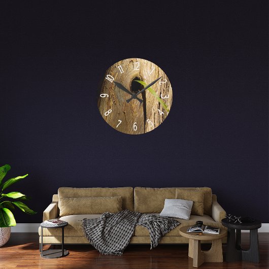 Faux Wooden Cypress Tree Knot Ronde Klok