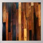Faux Wooden Floor Slats Poster (Voorkant)