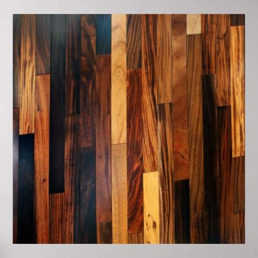 Faux Wooden Floor Slats Poster (Voorkant)