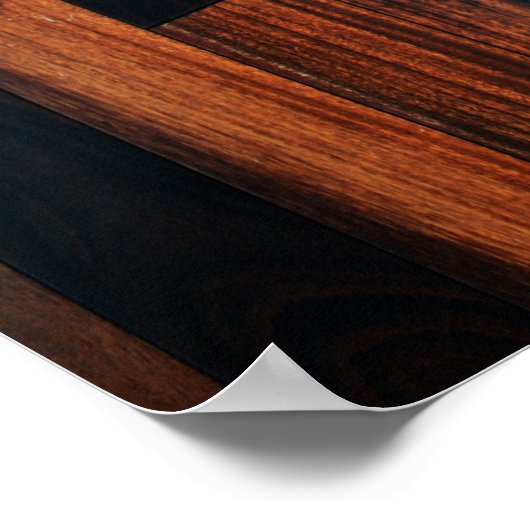 Faux Wooden Floor Slats Poster (Hoek)