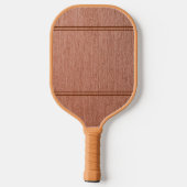 Faux Woodgrain met monogram Pickleball Paddle