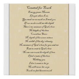 Faux Wrapped Canvas 'Creëer voor aanraking'