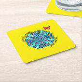 Faux Wrapped Canvas Print Kartonnen Onderzetters (Schuin)