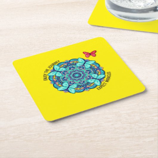 Faux Wrapped Canvas Print Kartonnen Onderzetters (Schuin)