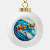 Faux Wrapped Canvas Print Keramische Bal Ornament (Voorkant)