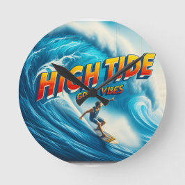 Faux Wrapped Canvas Print Ronde Klok