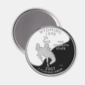 Faux Wyoming State Quarter Magneet (Voorkant / Achterkant)