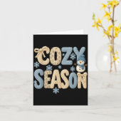 Faux Yarn Cozy Season Winter, Merry Bright Christm Kaart (Gele Bloem)