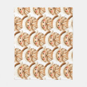 Faux yarn notch-hook Santa face Christmas Fleece Deken (Voorkant)