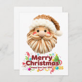 faux yarn pattern, notch-hook style, textured feestdagenkaart (Voorkant / Achterkant)