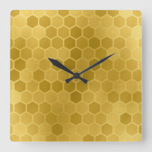 Faux Yellow Gold Hexagon Pattern