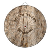 Faux Zacht Oud Hout·Custom Dartbord (Voorkant)