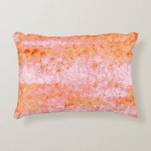 Faux-zalmleder, gebroken wit accent kussen (Voorkant)