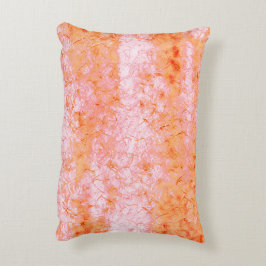 Faux-zalmleder, gebroken wit accent kussen