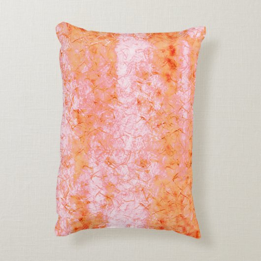 Faux-zalmleder, gebroken wit accent kussen (Achterkant (Verticaal))