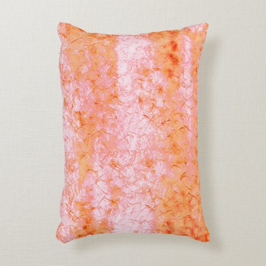 Faux-zalmleder, gebroken wit accent kussen (Voorkant(Verticaal))