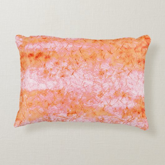 Faux-zalmleder, gebroken wit accent kussen (Achterkant)