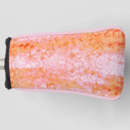 Faux-zalmleder, gebroken wit golfheadcover (Voorkant)