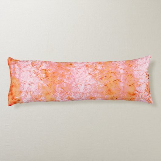 Faux-zalmleder, gebroken wit lichaamskussen (Achterkant)