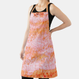 Faux-zalmleder, gebroken wit schort