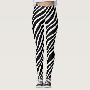 FAUX ZEBRA BOLD ANIMAAL AFDRUKKEN LEGGINGS
