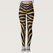 Faux Zebra Huid-Leggings Leggings (Voorkant)