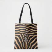Faux-Zebra huid over Canvas tas (Voorkant)