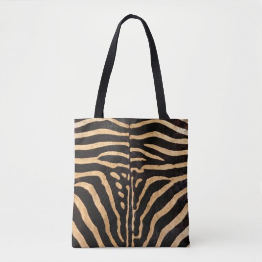 Faux-Zebra huid over Canvas tas (Voorkant)