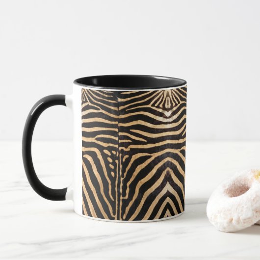 Faux Zebra Mok (Met donut)