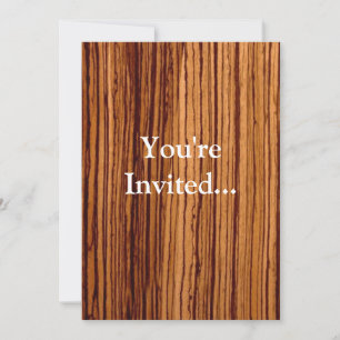 Faux Zebrawood Woodgrain Executive Kaart